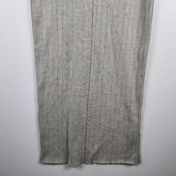 Rag & Bone Elina Mélange Gray Ribbed Midi Dress Crew Neck Short Sleeve Size L - Picture 6 of 13